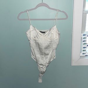 White Zara Bustier Bodysuit
